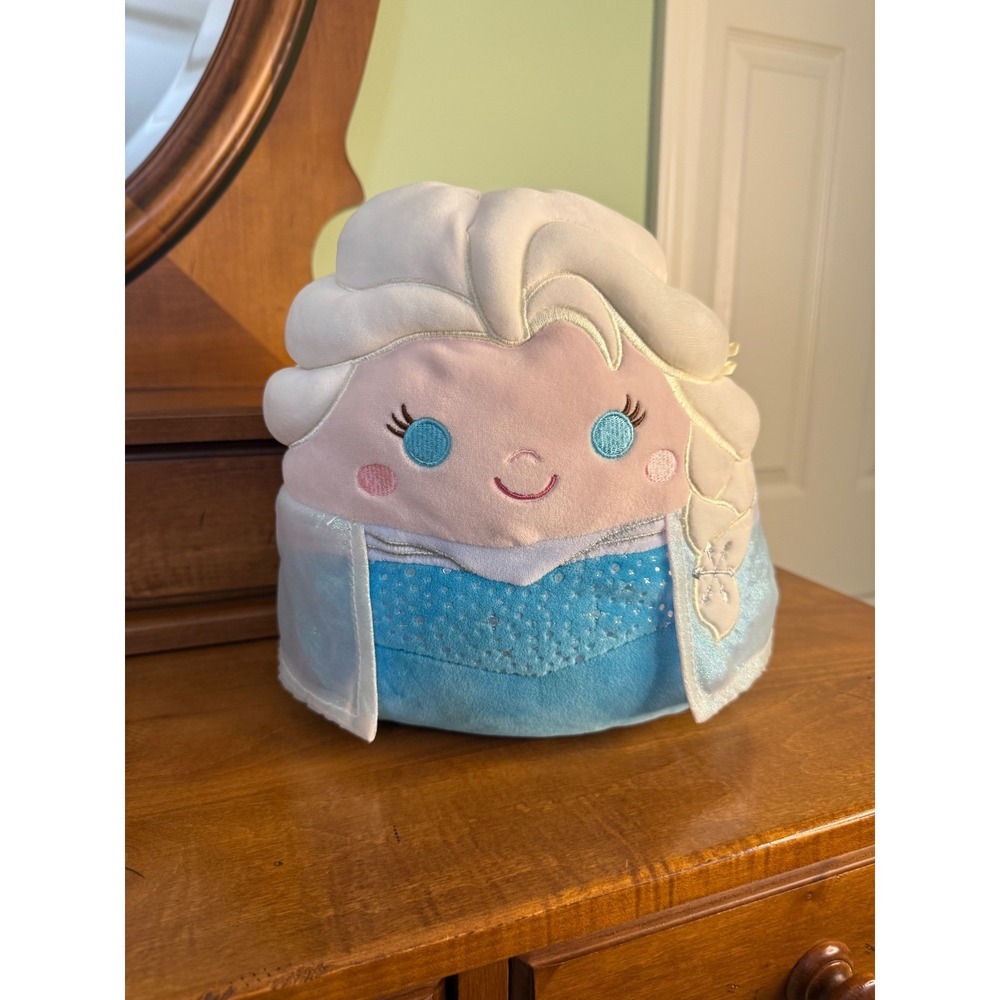 Squishmallows Disney Frozen Elsa Plush 8 Inch Blue Shimmer Kellytoy princess